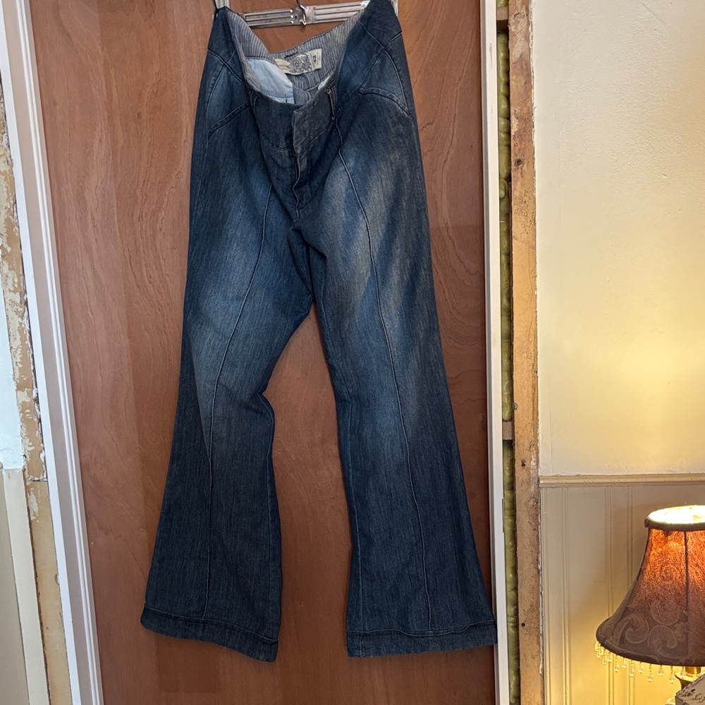 Le Chateau Dark Blue Flare Jeans